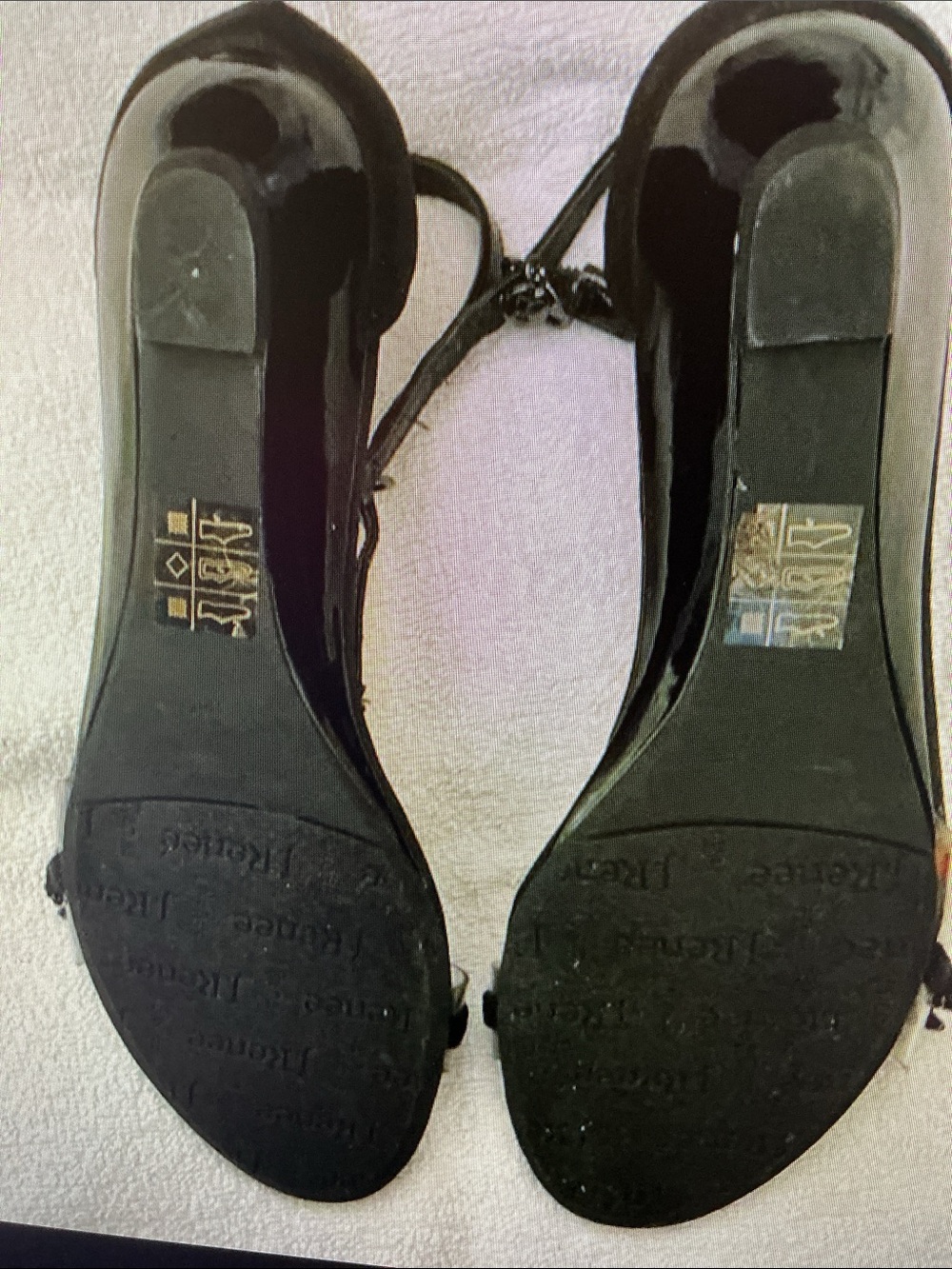 J.Renee Black Crystal-Embellished Ankle-Strap Sandals - Picture 3 of 9